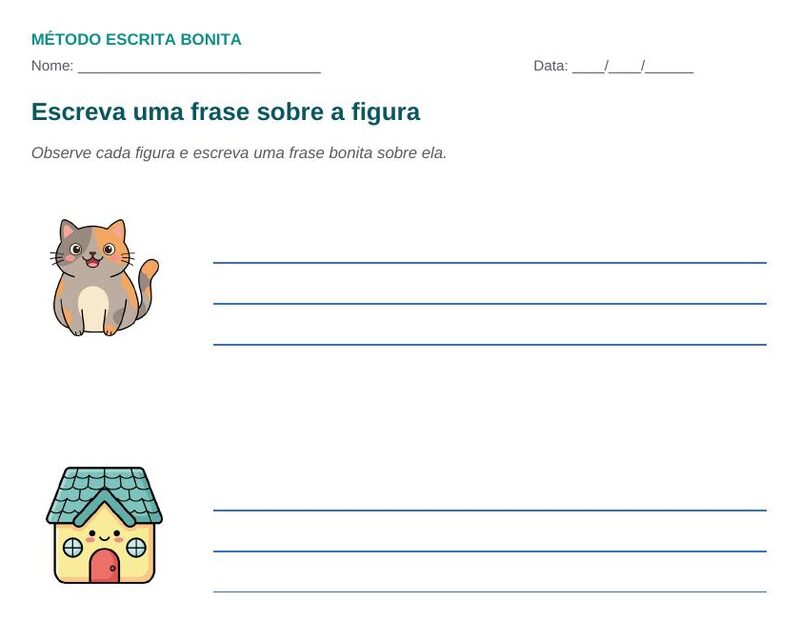 Monte a frase — caderno Produção de Frases