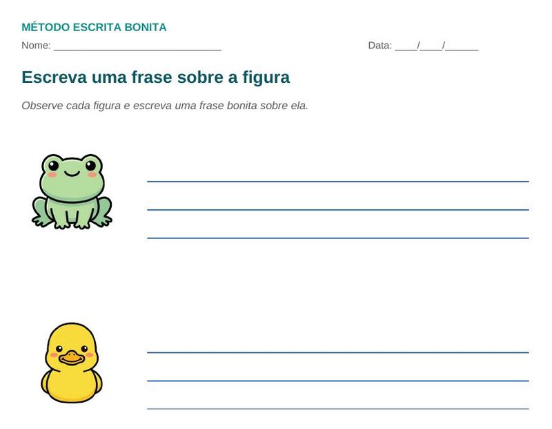 Escreva sozinho — caderno Produção de Frases