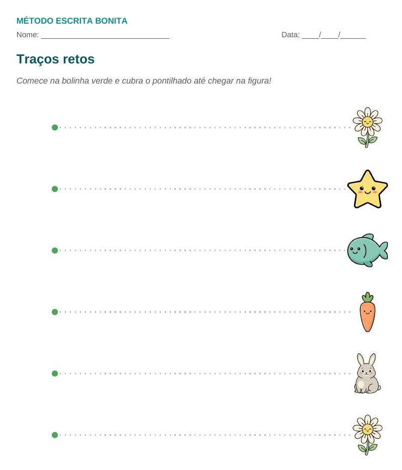 Traços e curvas — caderno Coordenação Motora