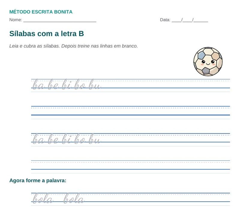Junte as sílabas — caderno Formação de Palavras
